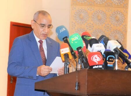 وزير الداخلية الموريتاني في مؤتمر صحفي قبل يومين