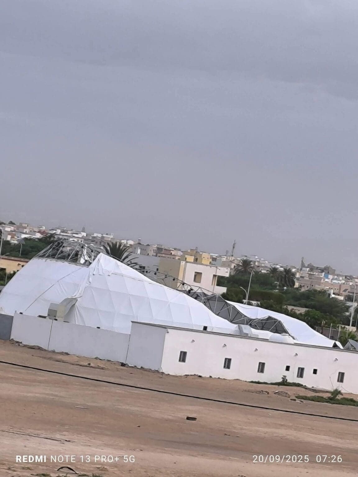 رياح تتسبب في سقوط قبة متحف السيرة النبوية في نواكشوط