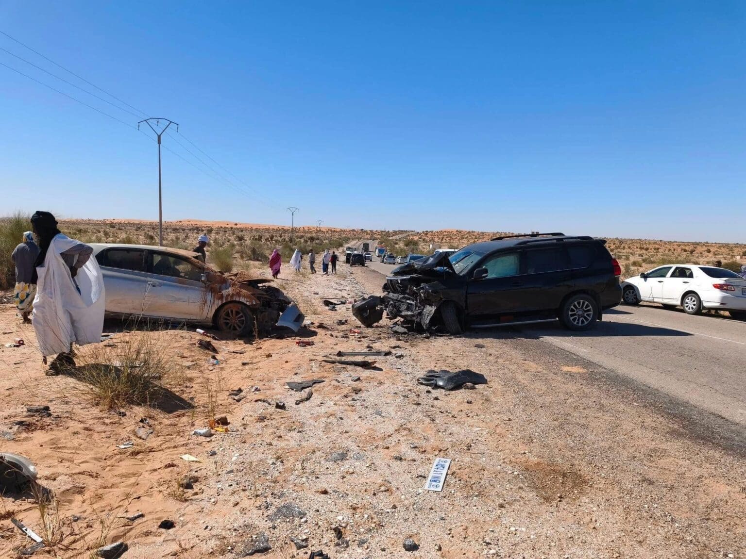 وفاة ثلاثة معلمين في حادث سير شمال نواذيبو