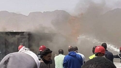 حريق في ازويرات