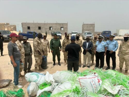 خفر السواحل الموريتانية تتلف 500 خنشة من شباك صيد محظورة في نواذيبو